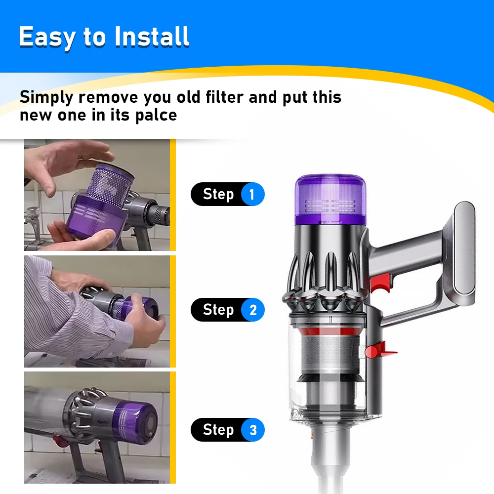 Замена фильтра Hepa для Dyson V11 Outsize/V11 Outsize Absolute + пылесос, фильтр, аксессуары для бытовой уборки