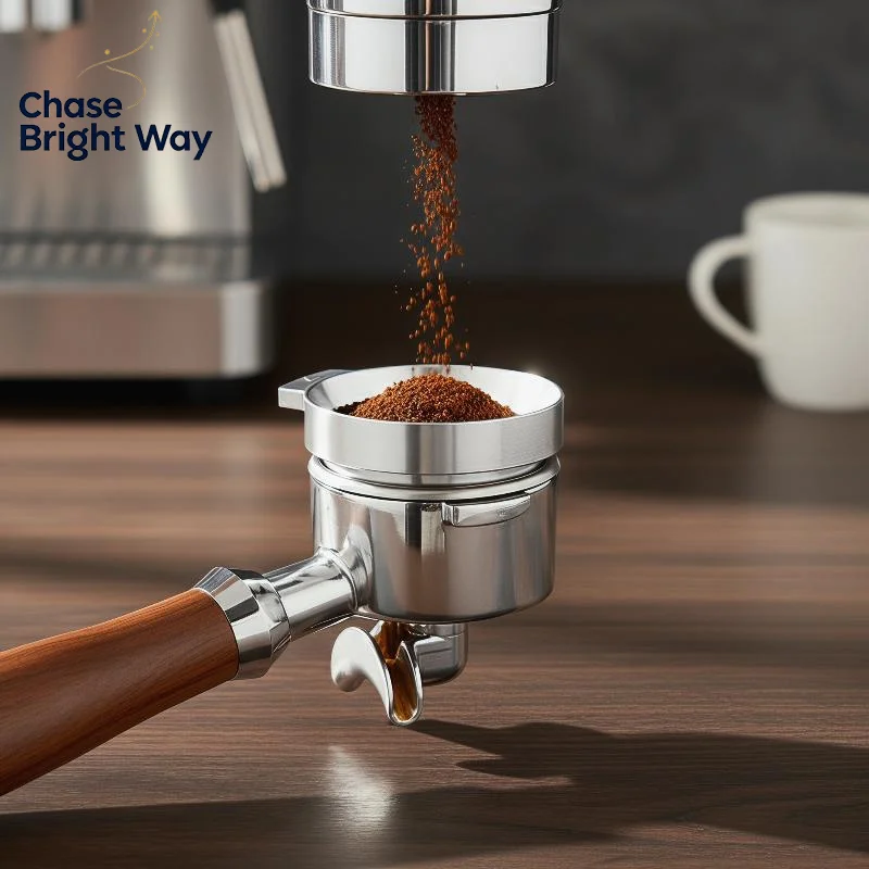 51/53/58mm Universal Magnetic Coffee Receiving Ring Anti-Splash Coffee Powder Dosing Ring Distribution Quantitative Accessory