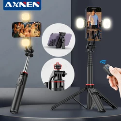 C12D/C13D Tripod for Phone and Action Camera Gopro Stand with Fill Light Remote Control for Mobile Vlog Shooting Live Recording