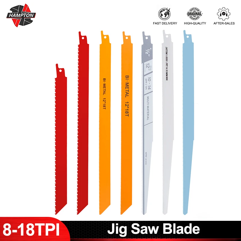 HAMPTON Jig Saw Blade 10-14TPI Reciprocating Saw Blade BIM2-42 Handsaw for Wood Metal Cutting Power Tool Accessories