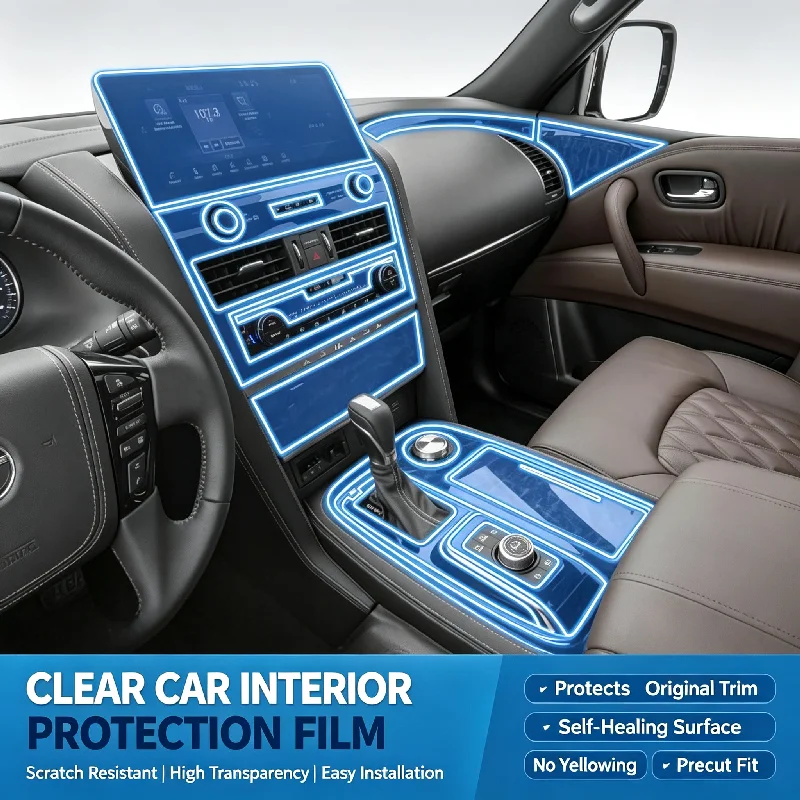 For 2023 Nissan Patrol interior film dashboard navigation screen film center console film car decoration