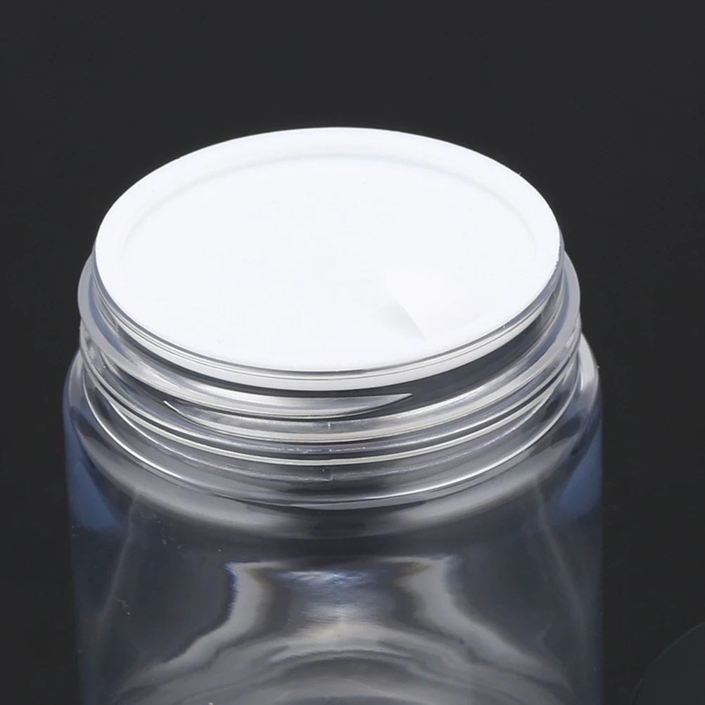 

6Pcs Plastic Dispenser Storage Jars Set Leakproof Round Pot Containers for Creams Liquids Samples Travel Use Black