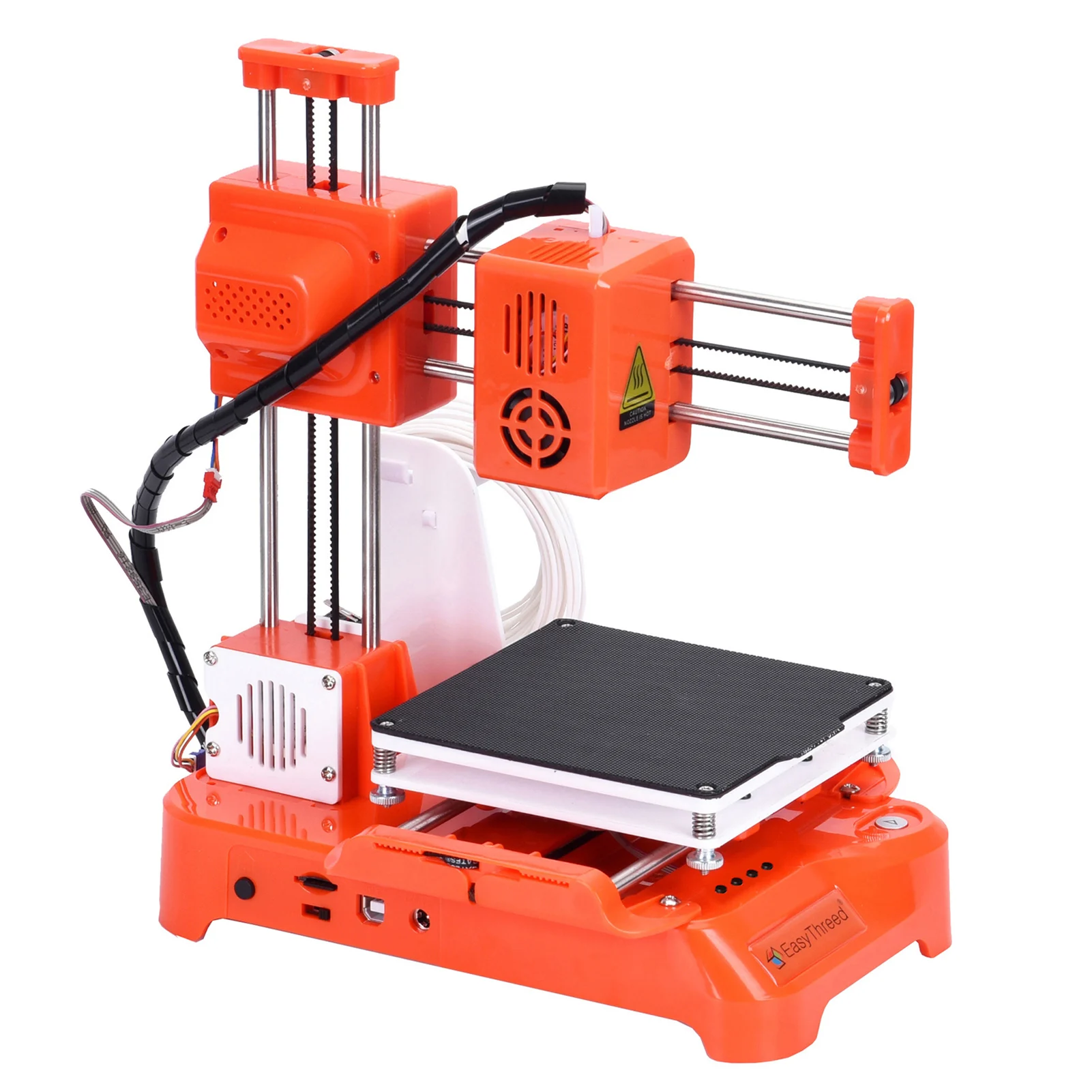 3D Printer for Kids Mini Desktop 3D Printer 100x100x100mm Print Size No Heated Bed One-Key Printing TF Card PLA Sample Filament