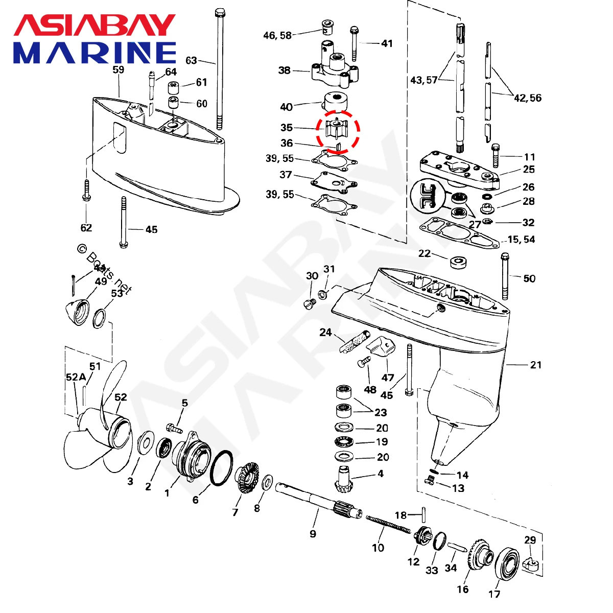 مضخة مياه المكره ل جونسون Evinrude ، محرك محرك خارجي ، أجزاء قارب ، 389576 ، 4hp ، 4.5hp ، 5hp ، 6hp ، 8hp ، 436137 ، سييرا 18-3091