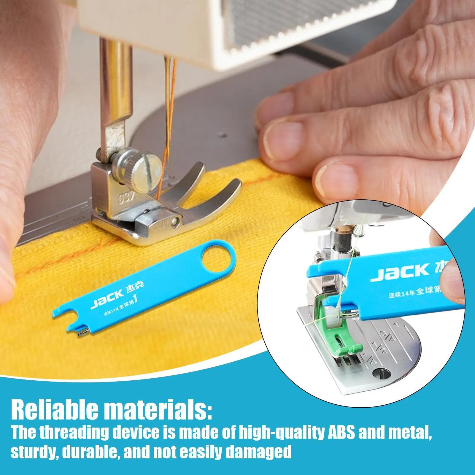 Sewing Threader Tool Multifunction Anti-binding Thread Threader Magnetic Adsorption Nanometer Sewing Tool Needle Threader