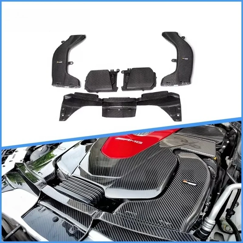 

Real Car Data Development Dry Carbon Fiber Cold Air Intake System with Air Inlet for AMG GLC43 3.0T 2020-UP