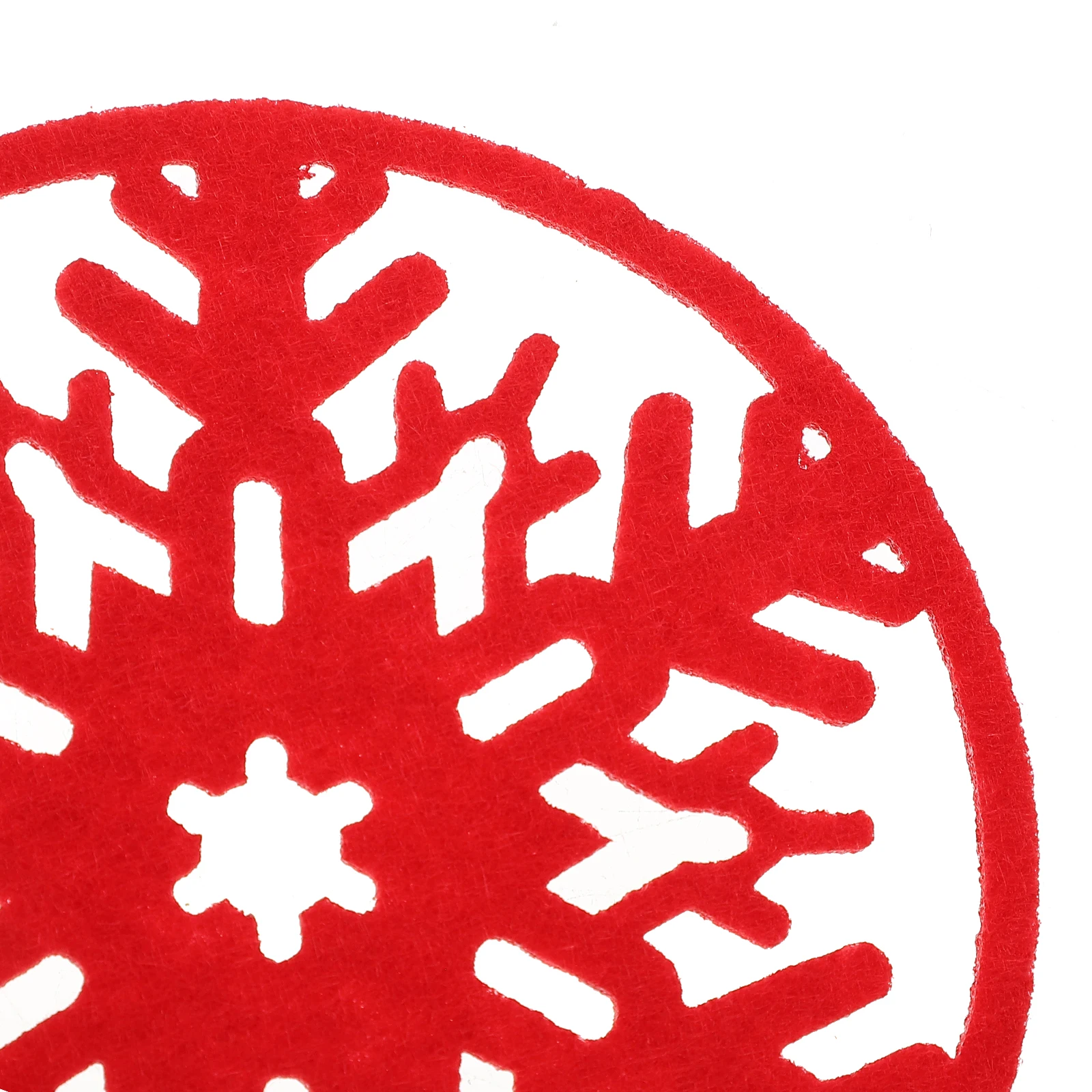 

6 Pcs Christmas Decoration Insulated Coaster Xmas Felt for Home Decorate Cup Cushion Pad Red Mat Round