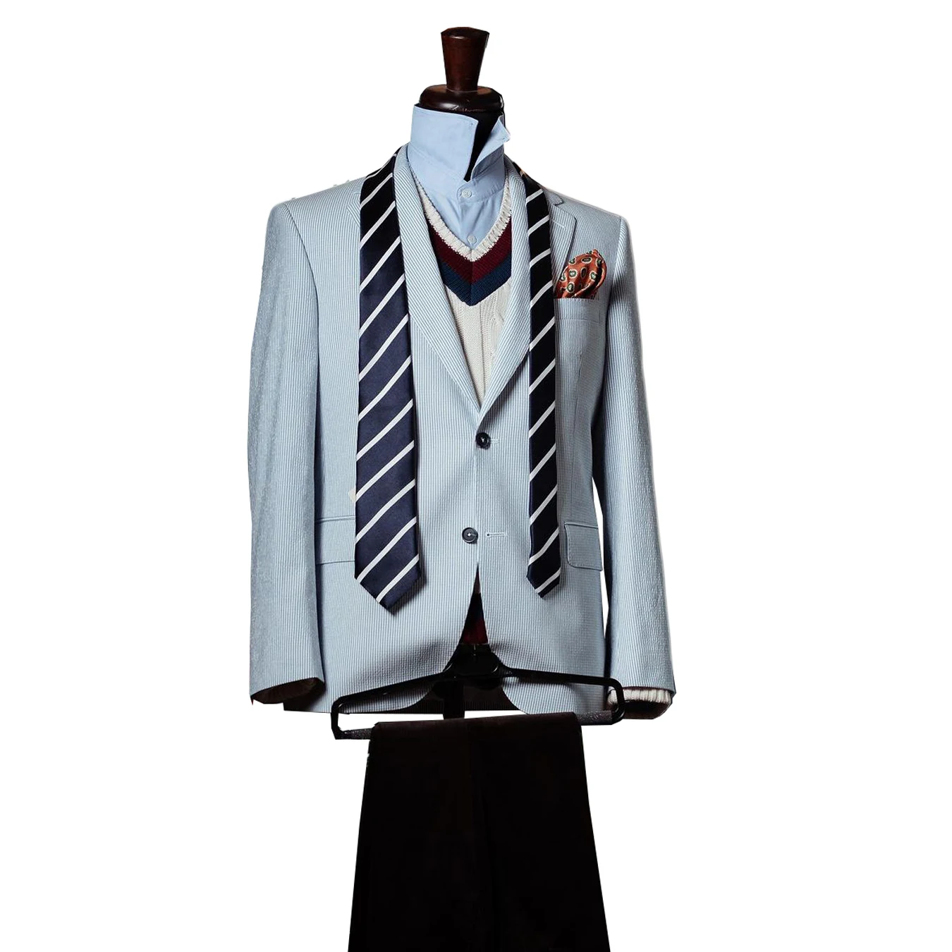 Ternos de casamento listrados masculinos, sking Peak Lapel, Slim Fit, Form Business, Jaqueta, Calças, Custom Made, 2 peças