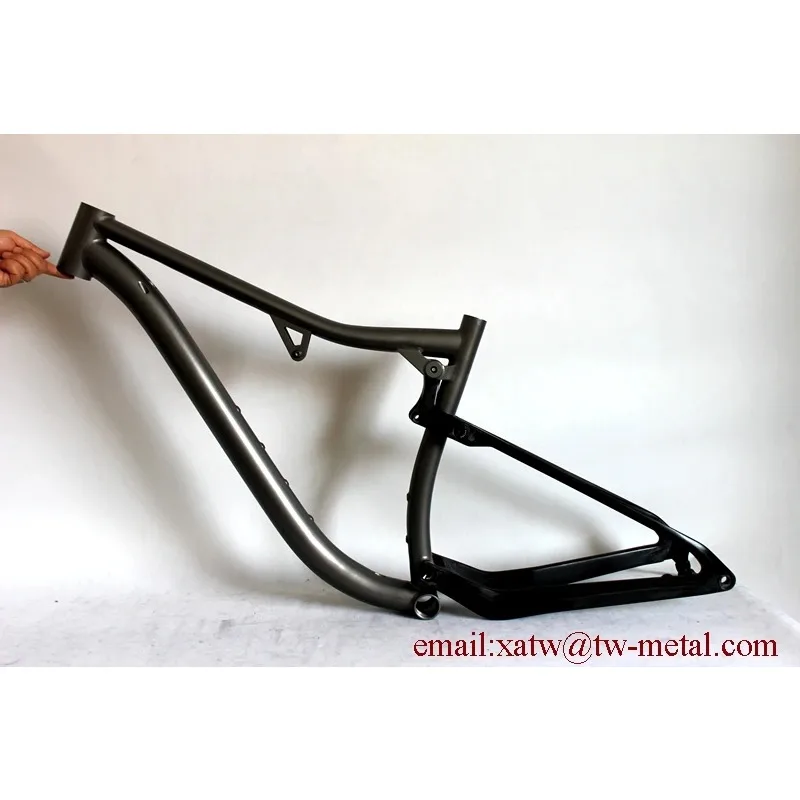 Titanium Carbon Disc Brake Full Suspension Mountain Bike Frame 29/26 Inch Girder XACD TJ-101 Lifetime Warranty Handing Brush