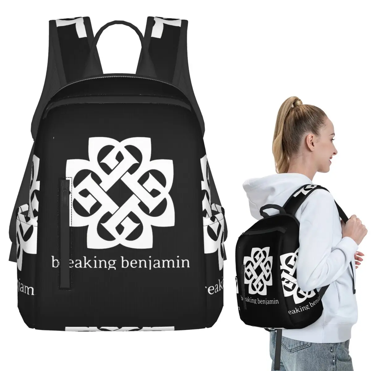 Art - Breaking Benjamin Premium Backpack Student Boys Girls BookBag Kids School Bag Computer Shoulder Bags for Men Women