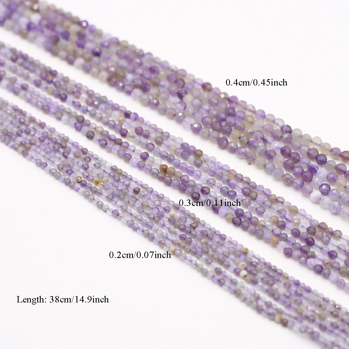 1string Amethyst Facted Natural Stone Beads Charms for DIY Women Men Necklace Bracelets Jewelry Making Accessories 2/3/4mm