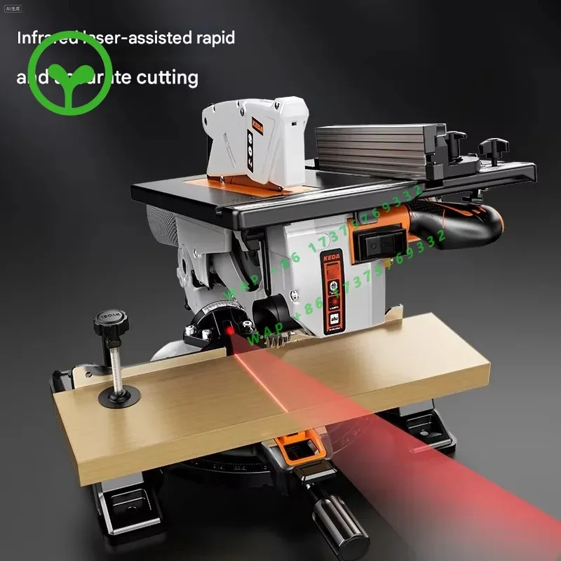 【2026】10 Inch Dual-Use Sliding Compound Miter Saw - Cuts Aluminum & Wood, Bevels To 45° For Precision Cutting