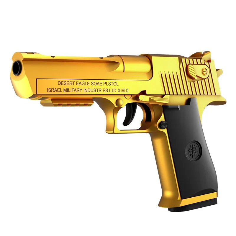 Children Boy Pistol Toy Gun for Continuous Firing Automatic Shell Ejection Desert Eagle Empty Hanging Back Blow Glock