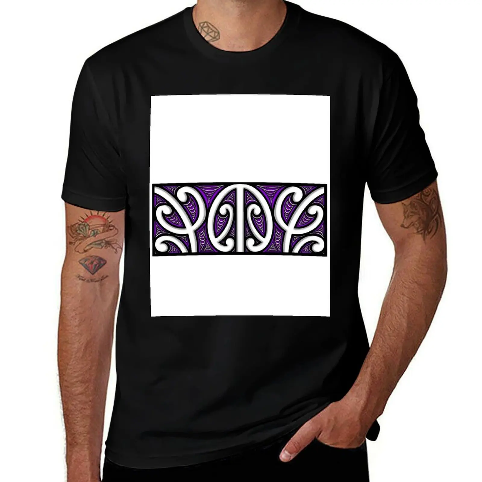

TNT - kowhaiwhai purple T-Shirt graphic t shirts for man t shirts for man pack white