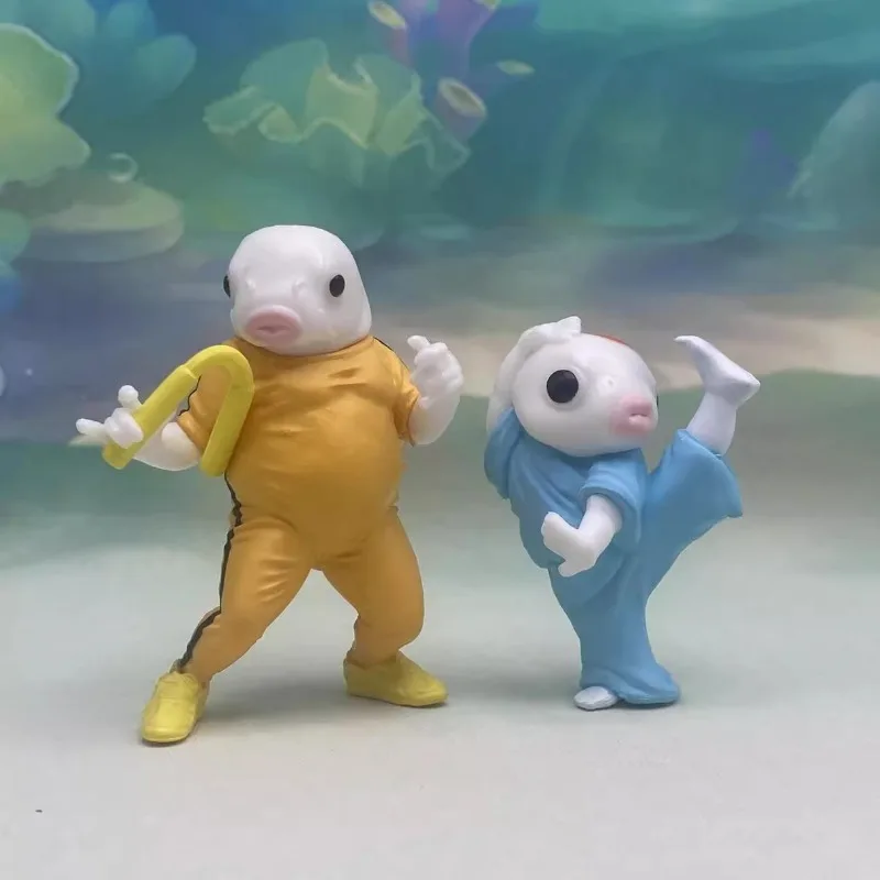 YELL Gashapon Capsule Speelgoed Karper Mensen Kung Fu Lelijke Vis Actiefiguren Model Speelgoed Collectible Tafelornamenten Kinderen Geschenken