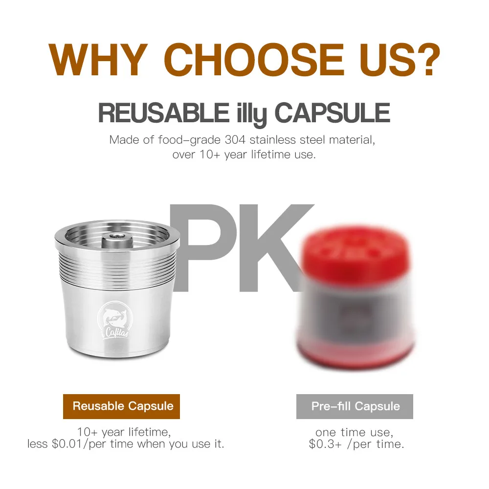 For Illy Espresso Machine X7.1 X8 X9 IllY3 IllY1.1 IllY5 Reusable Coffee Capsule Refillable Pods view 4