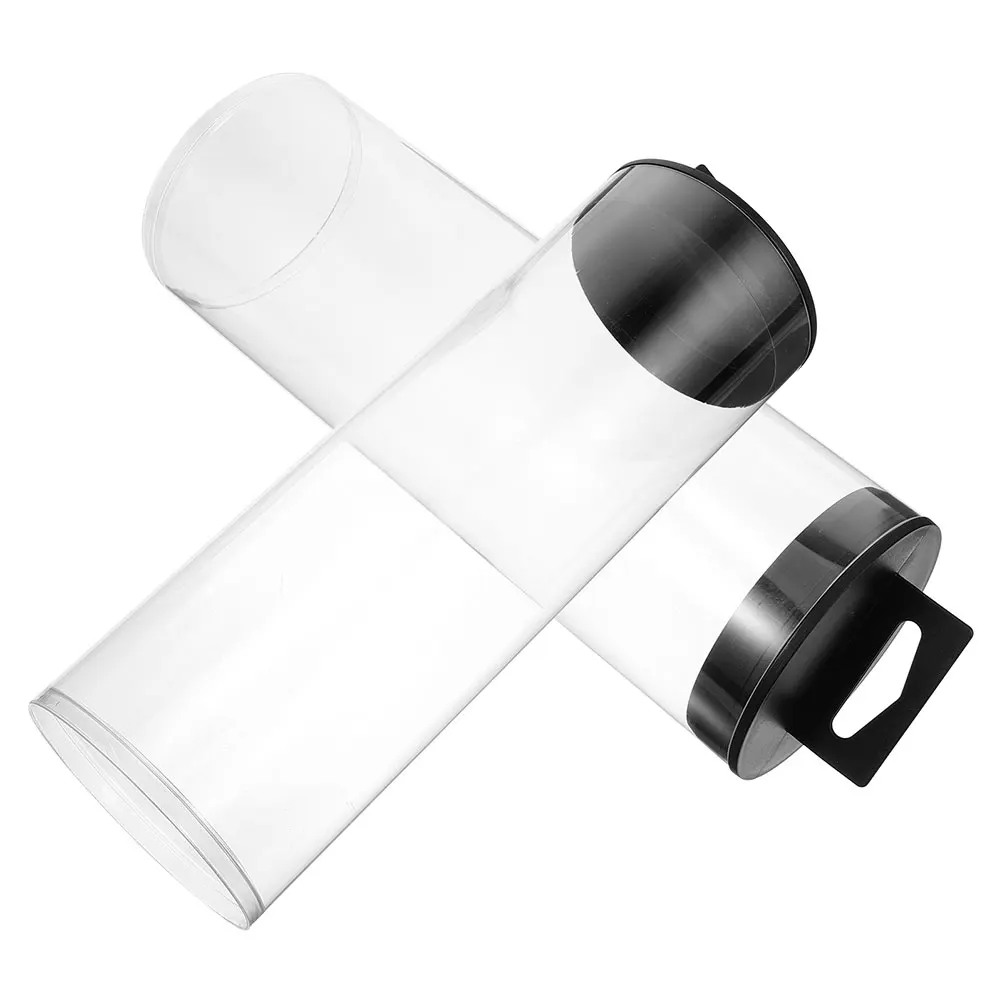 

2Pcs Transparent PVC Tennis Organizer Tube Storage Container Multi Purpose Holder Bottle For Table Tennis Accessories