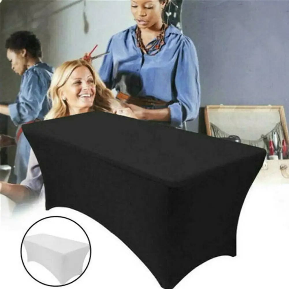 Pure Color Massage Table Bed Fitted Sheet Elastic Full Cover Wedding Hotel Birthday Table Cover Buffet Cloth Table Set Tableclot