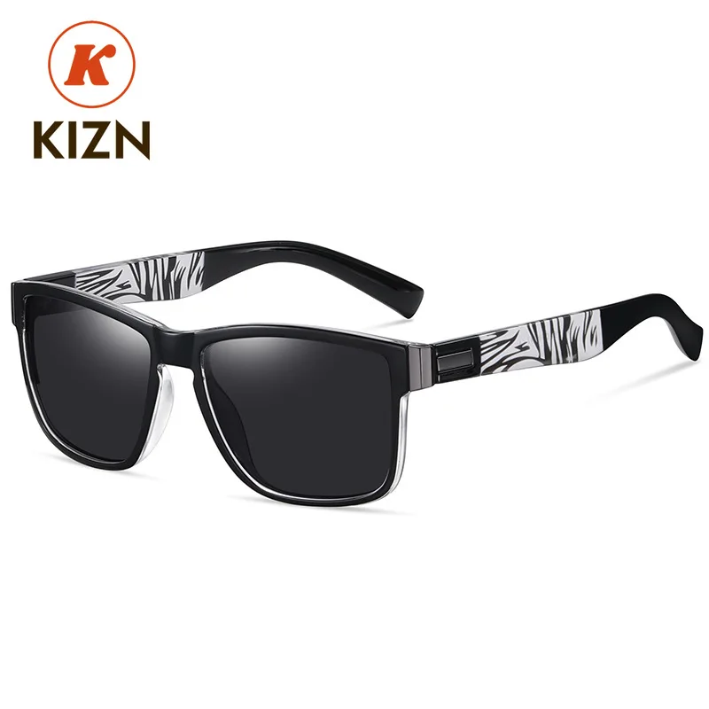Kizn esportes miopia óculos de sol prescrição quadrada-0.5 a-6.0 feminino masculino polarizado lente colorida esportes míope astigmatismo