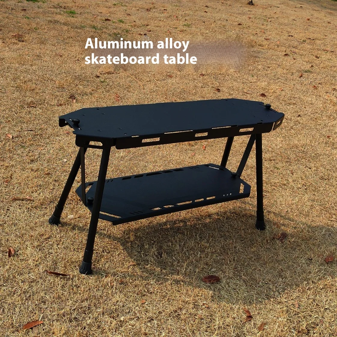 POWER LEAP Table de Camping pliante d'extérieur en alliage d'aluminium support de rangement Portable multifonctionnel Table tactique IGT de Style noirci