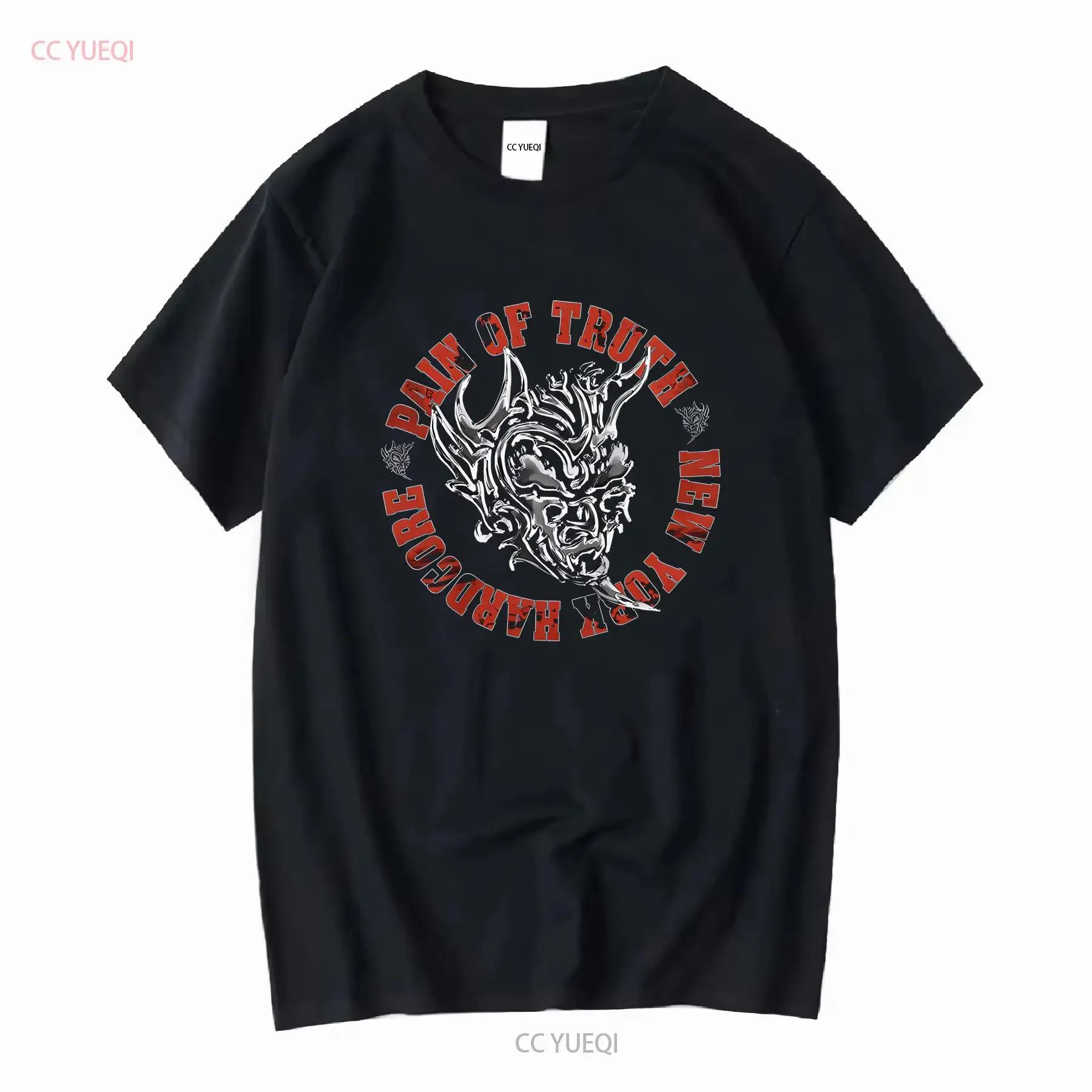Pain of Truth New York Hardcore Band T Shirt manches longues ou courtes vintage Vêtements de créateurs délavés Respirant Polyvalent