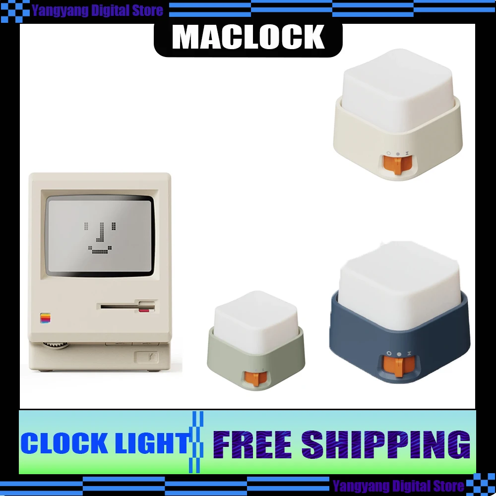 

Maclock Retro Clock Creativity Alarm Clock Artifact Desktop Decor Computer Keyboard Accessories Student Specific Wake Up Gift