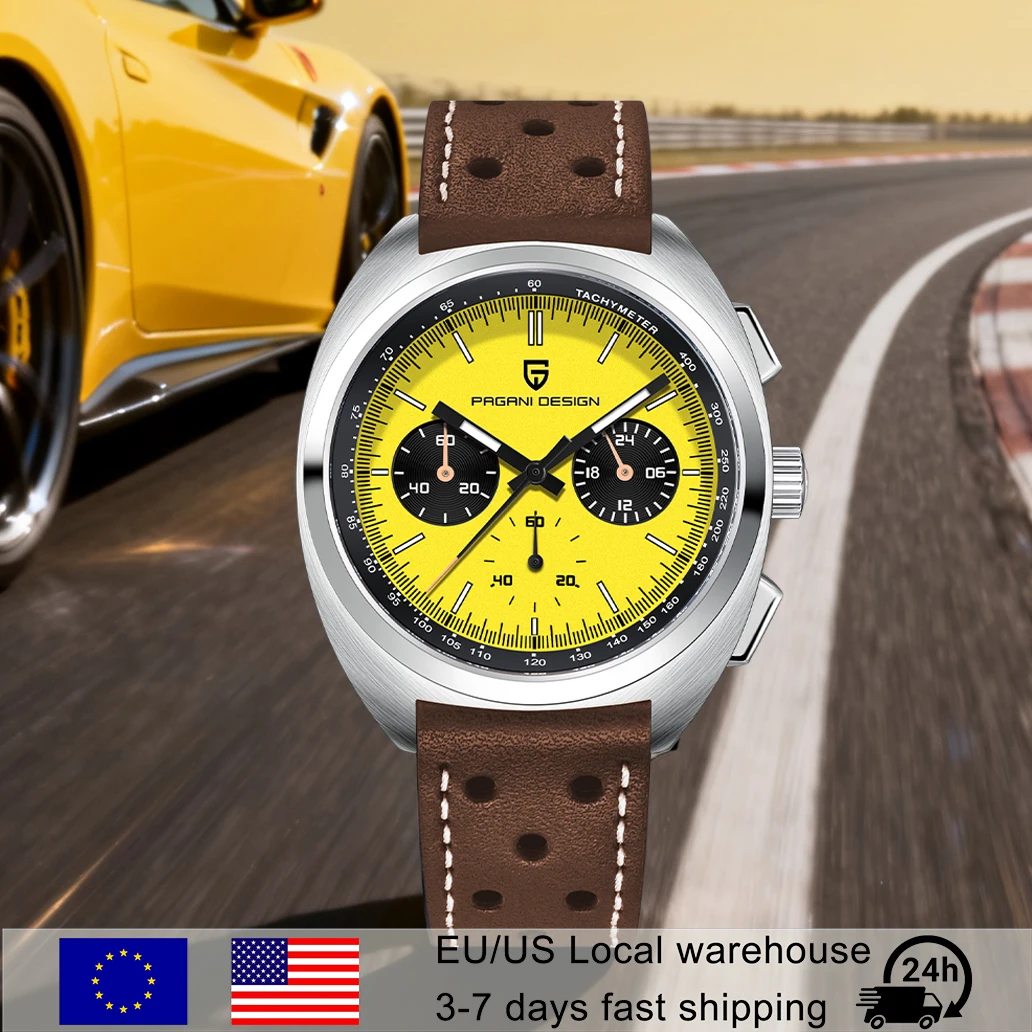 

PAGANI DESIGN Men's Racing Car Watches Quartz Watch For Men Sport Chronograph Sapphire crystal 100M Waterproof Wrist watch Men