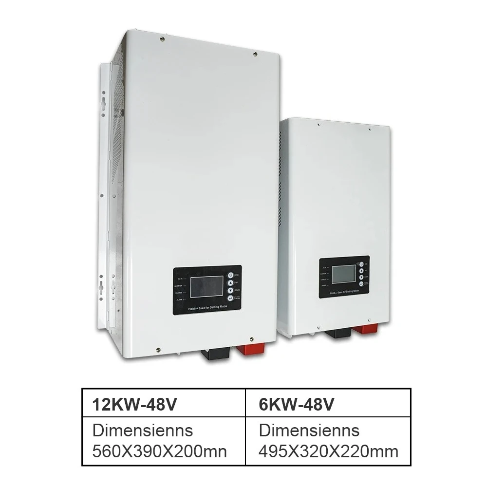 6000W Pure Sine Wave Solar Inverter 48V Off-Grid LED Display 50/60Hz Single Phase Output Split Phase Lithium MPPT WIFI