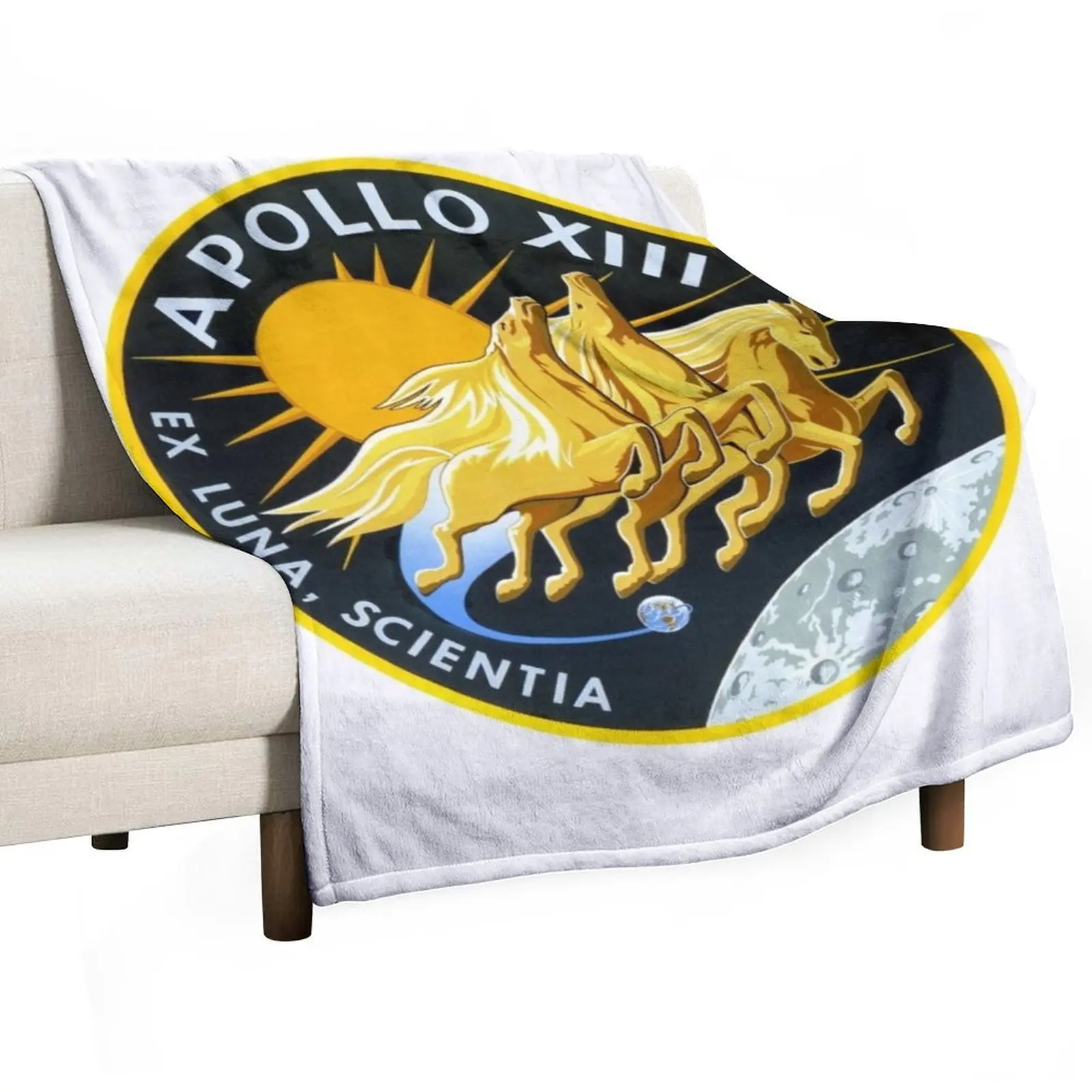 

Apollo 13 Mission Logo Throw Blanket for babies Blankets For Bed Bed covers Blankets