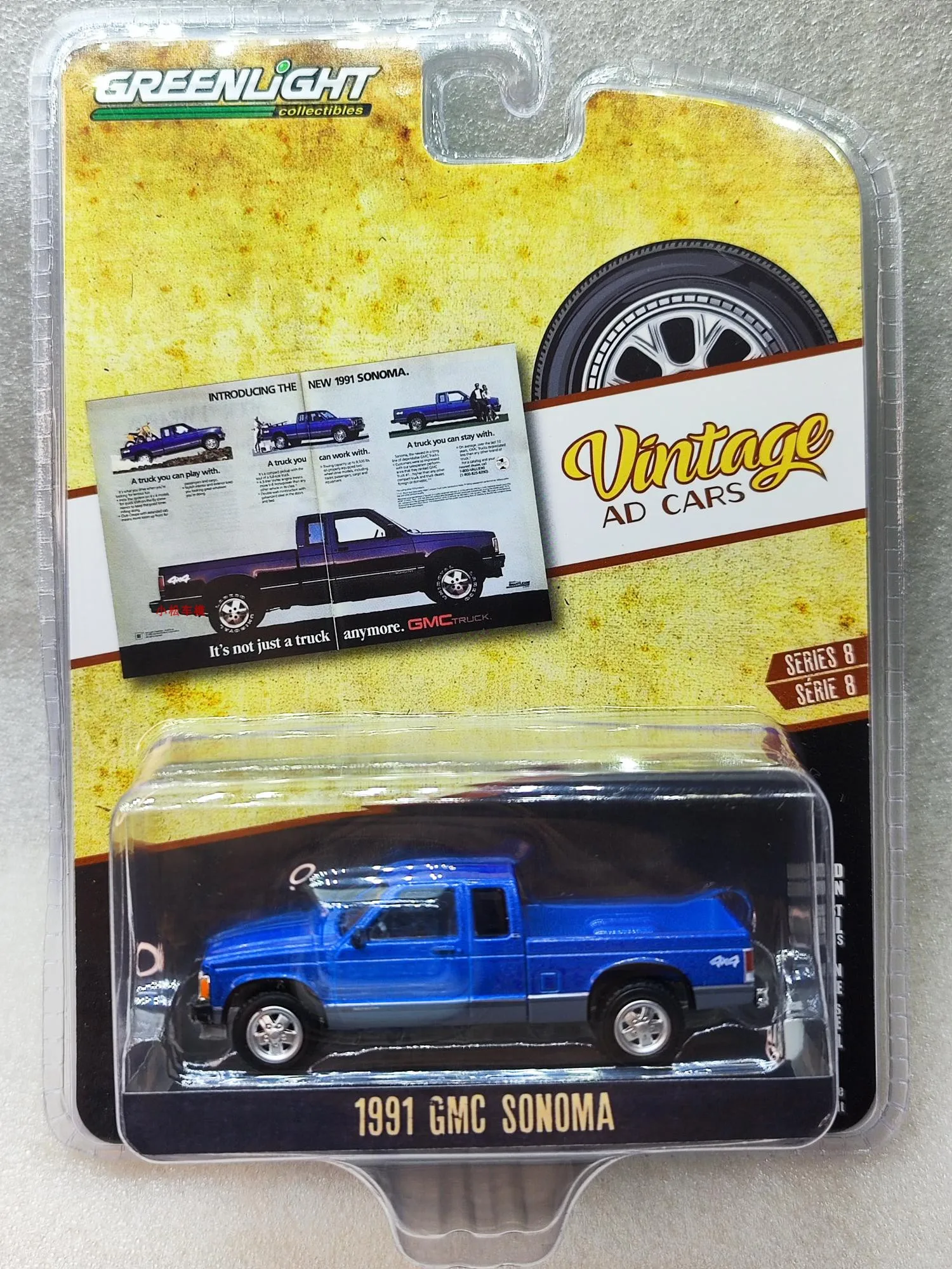 1:64 Retro Advertising Car Series 8-1991 GMC Sonoma Collection of car models