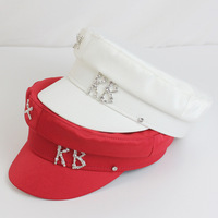 Brand Designer Satin Diamond R B Letter Newsboy Caps Women Flat Militray Hat Adjustable Women Beret Hats Gorras Mujer
