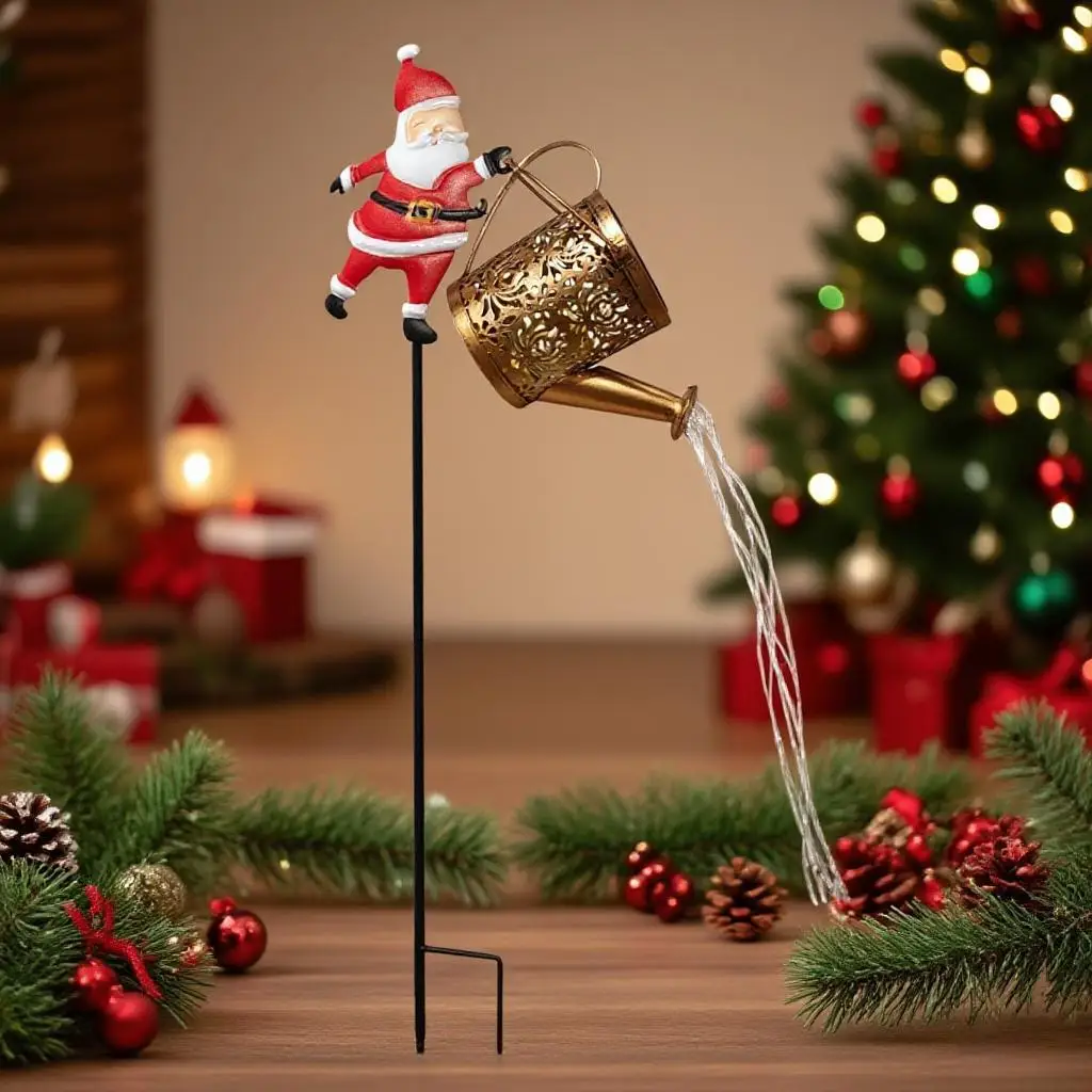 

Christmas Outdoor Atmosphere Light Home Garden Courtyard Lovely Santa Floor Light Xmas Holiday Party Exquisite Light Decoration