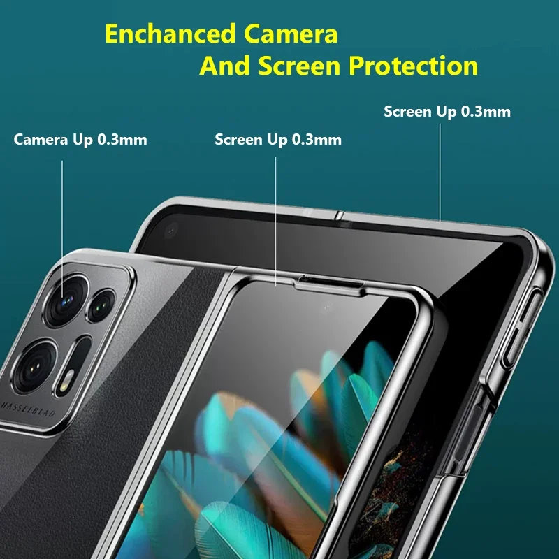 Ultra Thin Plating Phone Case For Oppo Find N2 N FindN 2 FindN2 5G 7.1