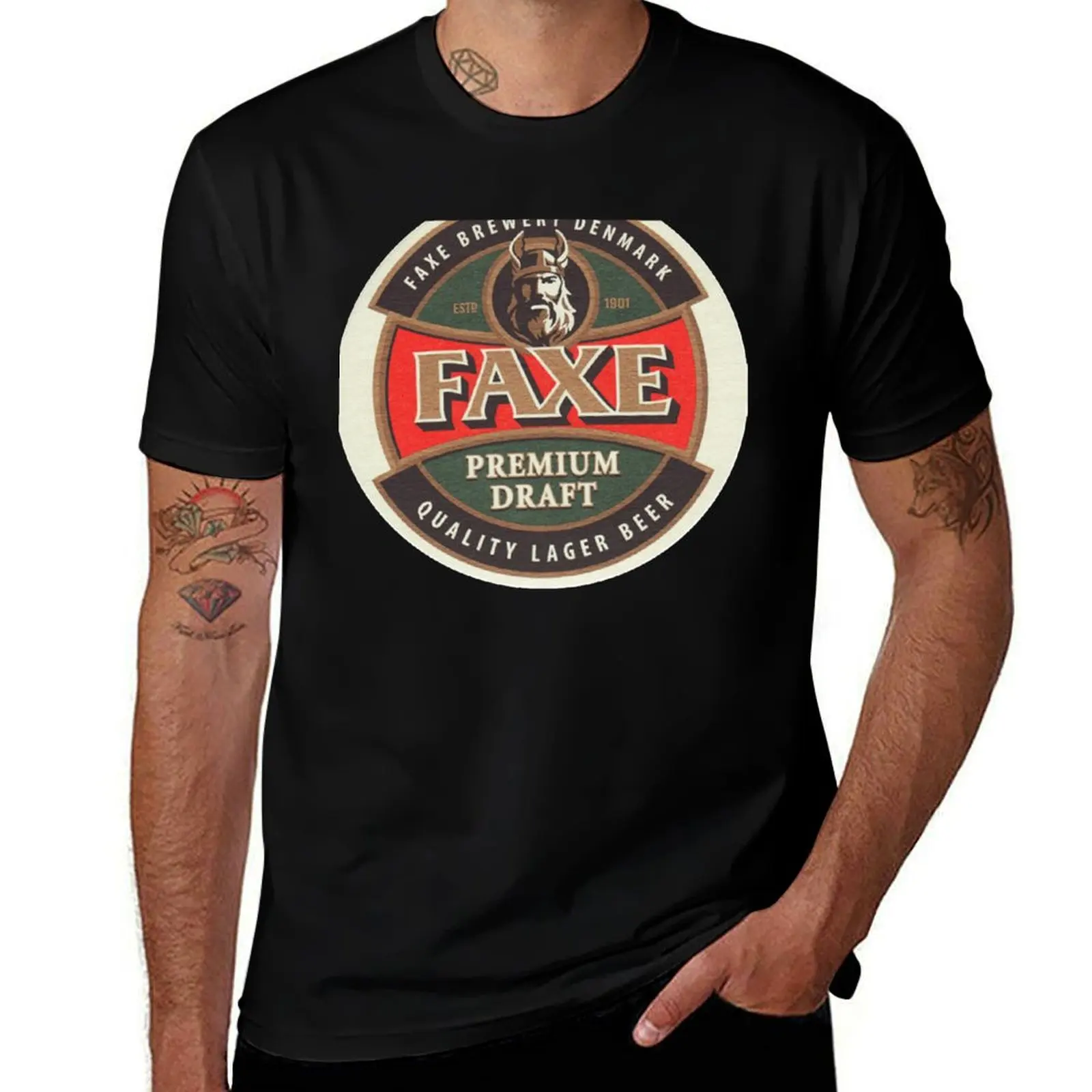 

Футболка Faxe Premium Beer 2, забавные футболки, мужские футболки, футболка с рисунком