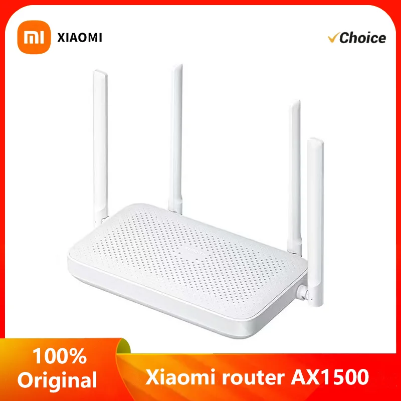 

Маршрутизатор Xiaomi AX1500 WiFi 6, 2,4/5 ГГц, сетевая система, двухдиапазонный гигабитный, работает с приложением Mi Home, сетевой кабель, удлинитель Wi-Fi, порт MiWifi