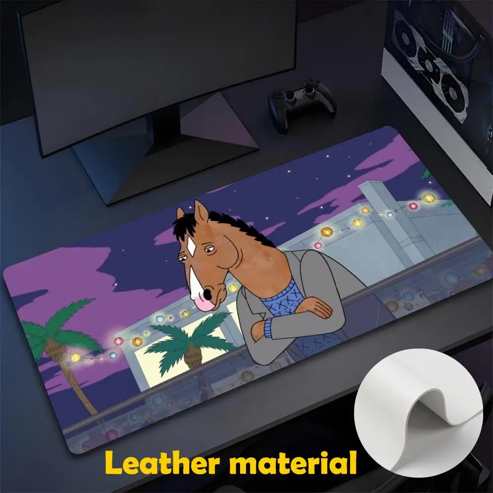 Cartoon B-boJack Horsemans Mouse Pad Large Gaming Pad XXL Desk Mat Non Slip Double Sided PU Game Mouse Computer Leather Keyboard