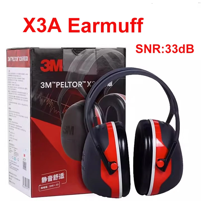 3M 33dB Soundproof X3A earmuffs for noise reduction sleep used for learning work shooting sleep silent headphones earmuffs