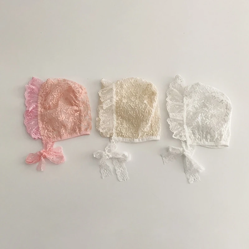 

Comfortable Baby Hat Embroidery Sun Protections Fetal Caps for Infants 0-12 Month Daily Party Fashionable Bonnet