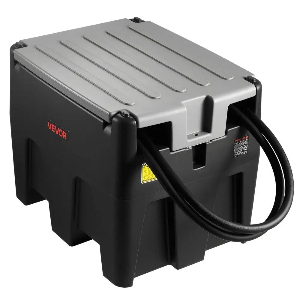 

Portable Diesel Tank 58 Gal Diesel Tank with 12V Transfer Pump 10 GPM Black