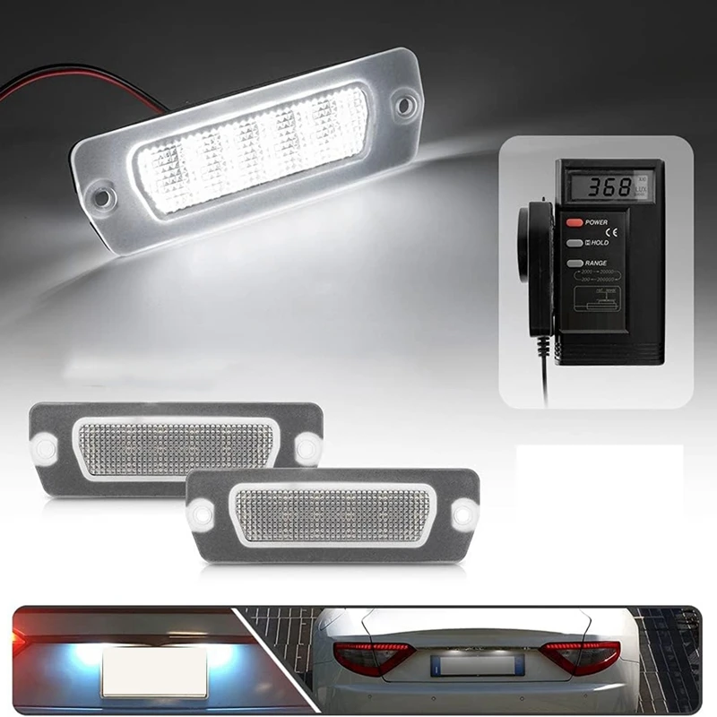 Car LED License Plate Light 198231 For Maserati 4200/GT 2001-2007 Granturismo Grancabrio Car Number Plate Lamp-AD05