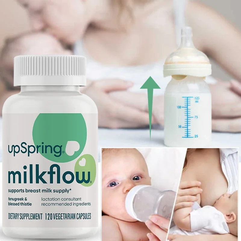كبسولات مكملات الرضاعة النسائية، تدفق الحليب للرضاعة الطبيعية، مع الحروف لدعم إنتاج حليب الثدي الصحي