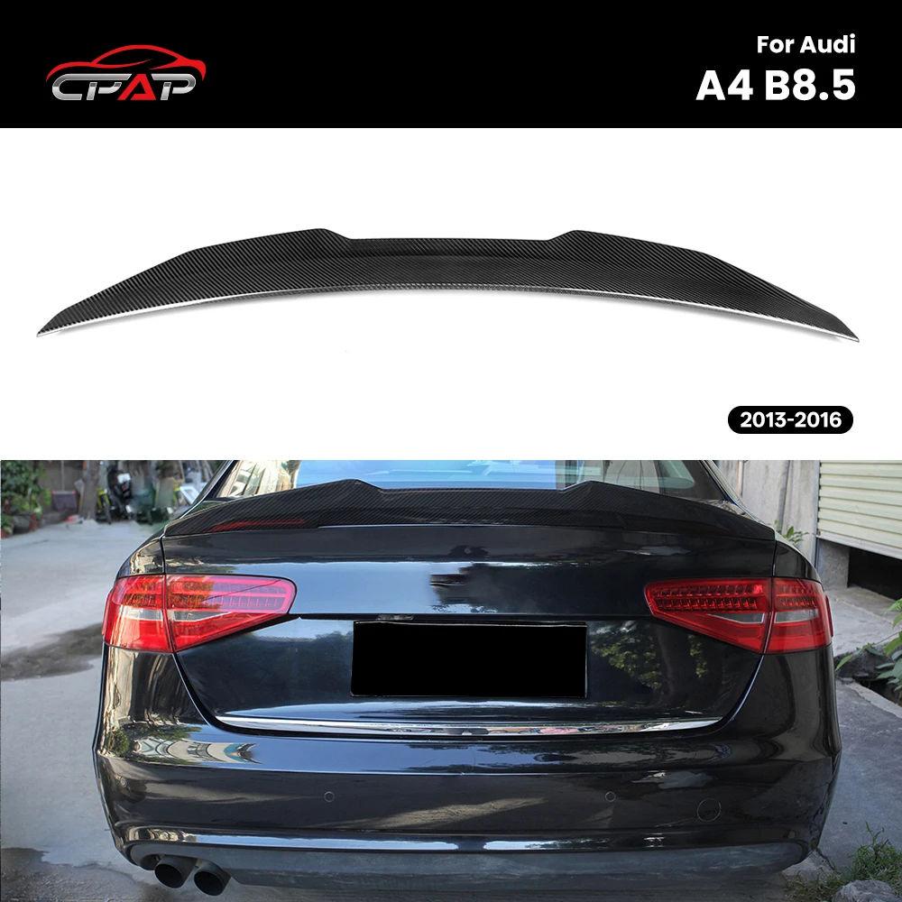 

Настоящее сухое углеродное волокно, задний спойлер на крышу багажника, крыло багажника для Audi A4 B8.5 Sedan PSM Style 2013-2016