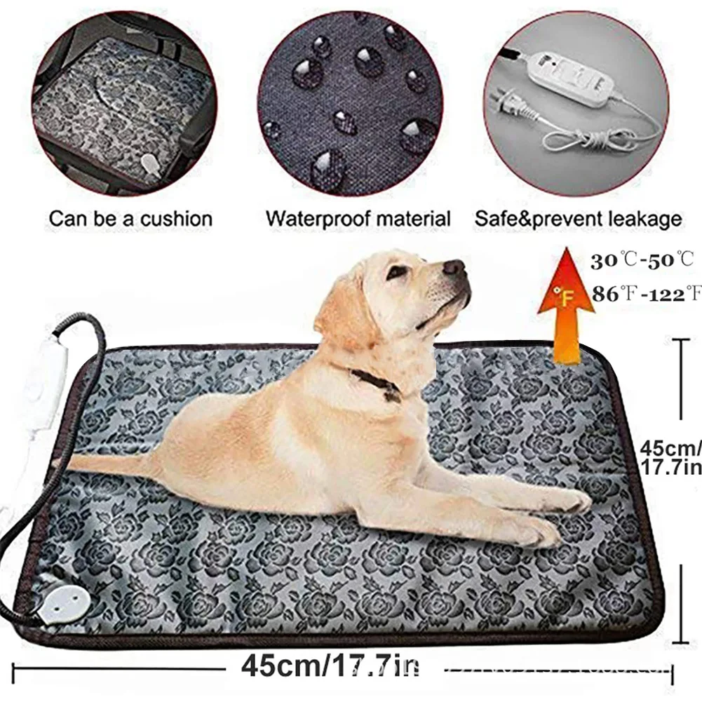 Pet Heating Pad Heated Pet Mat Comfortable Resting Place For Dogs Cozy Resting Place Intelligent Thermostat Maternity Aid