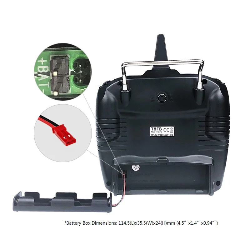 Radiolink T8FB 2,4 GHz 8-kanaals RC-radiozender en ontvanger met R8EF Dual Stick-afstandsbediening voor vliegtuig boot auto robot