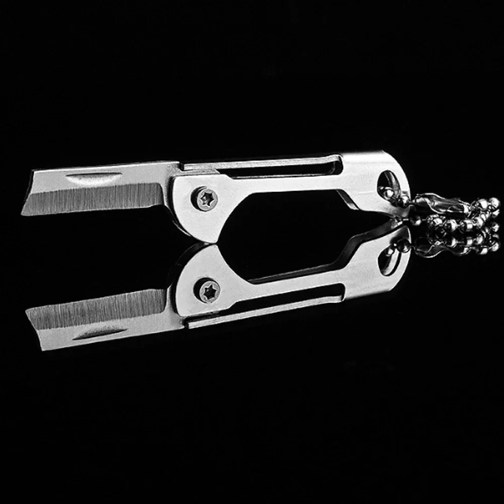 NEW Mini Stainless Steel Square Head Mini Folding Knife Sharp Easy To Carry Express Delivery Unpacking Keychain Portable Knife