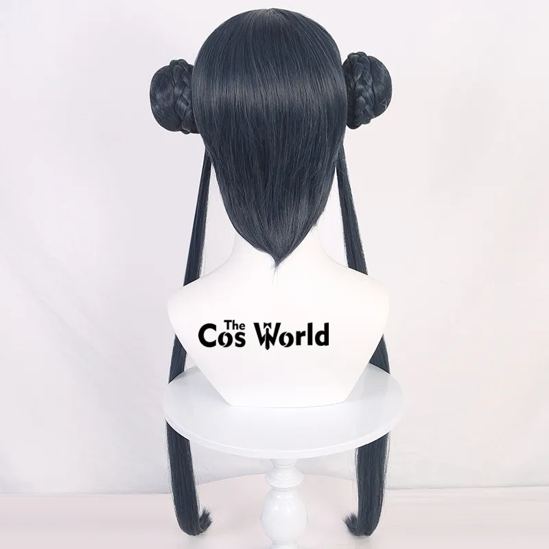 الأزرق الأرشيف كيساكي 80 سنتيمتر طويل مستقيم ألعاب الهالوين تأثيري الباروكات الألياف مقاومة للحرارة الشعر الاصطناعية + غطاء شعر مستعار #5