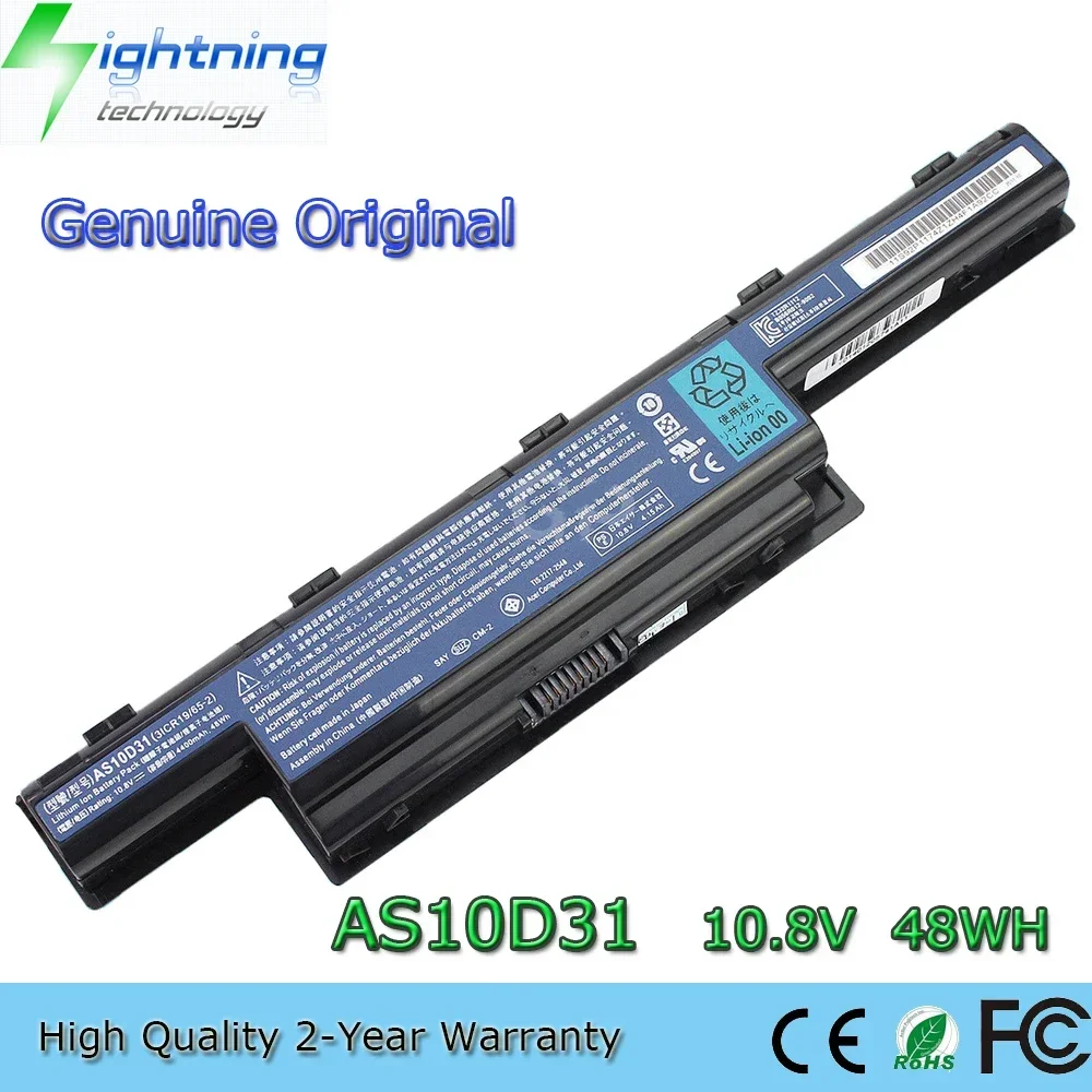 Genuine Original AS10D31 10.8V 48Wh Laptop Battery for Acer Aspire 741G 5741G 4738ZG 4253 5750G 4750 AS10D51 AS10D61 AS10D71
