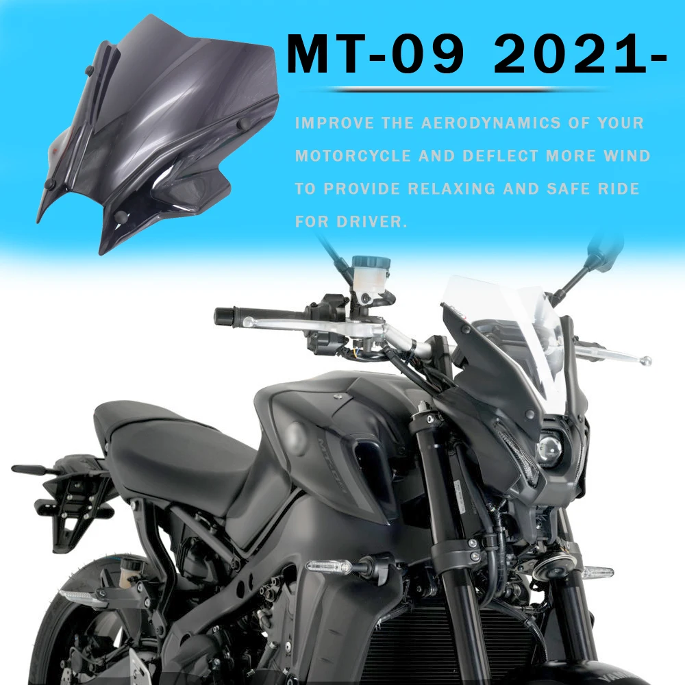 

For YAMAHA MT-09 NEW 2021 2022 Windshield Windscreen FZ-09 MT09 FZ09 MT FZ 09 Motorcycle Accessories Wind Deflectors fz09 mt09