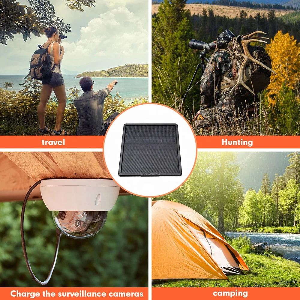 25000mah 10W High Efficiency Charger 12v Solar Panel For Camera Outdoor Solar Panel With Battery For CCTV Hunting Trail Camera view 6
