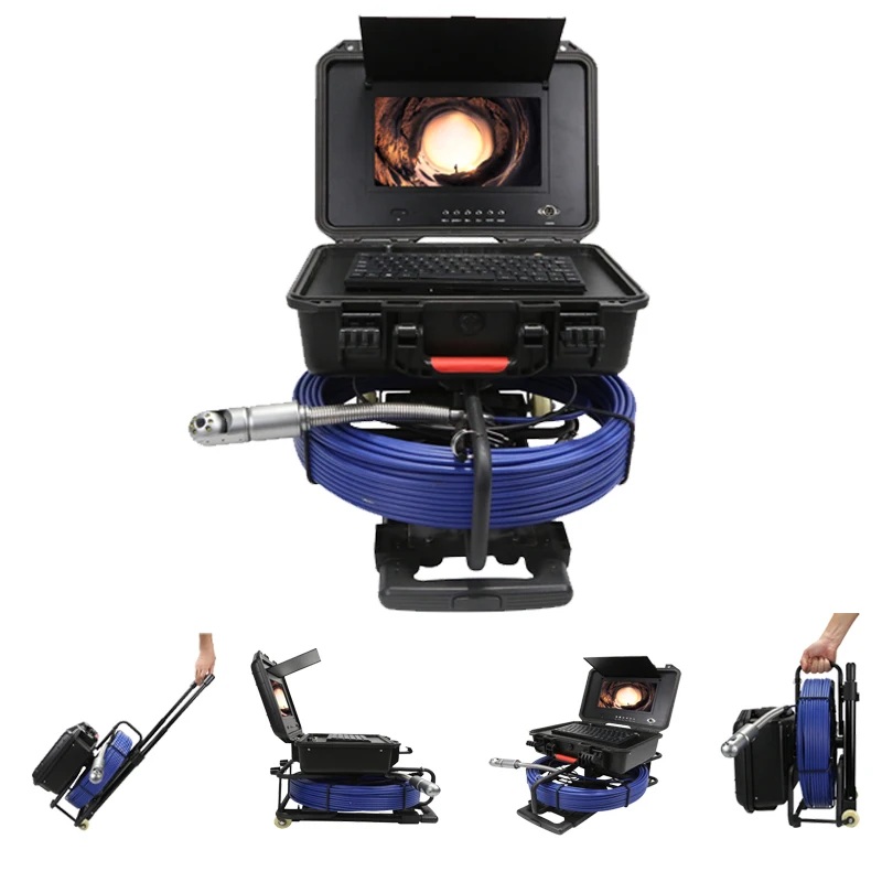 

Super Pull Rod Version 10.1 Inch IPS Screen Sewer Cimera Drain Pipe Inspection Plumbing Tools 512 Hz Analog Comera Inspected